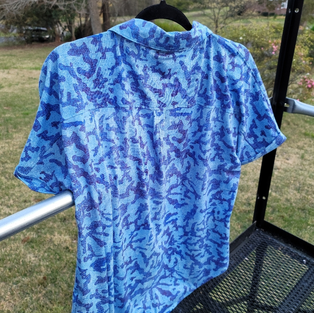 Blue Patterned Ladies Shirt
